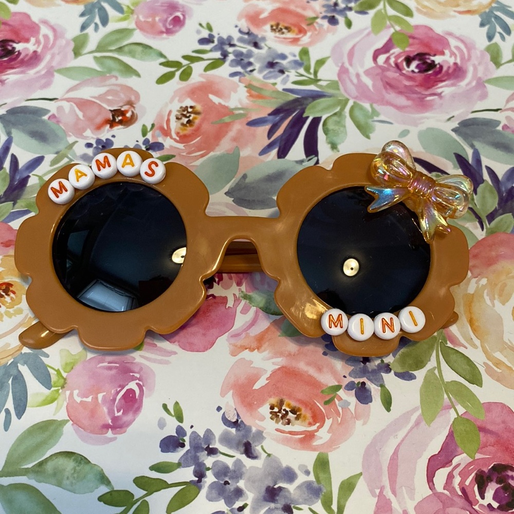 Girls mamas mini camel sunglasses